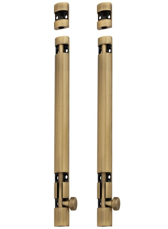 Atom 2 Pack, 10 inch Aluminium Tower Bolt | Brass Antique Finish | Home and Offices Doors and Windows Tower Bolt, TB002 - Image 1